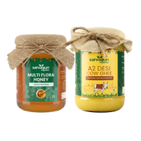 Multi Flora Honey (250ML) + A2 Desi Cow Ghee (500ML)