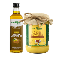 A2 Desi Cow Ghee (500ml) + Yellow Mustard Oil (250ml)